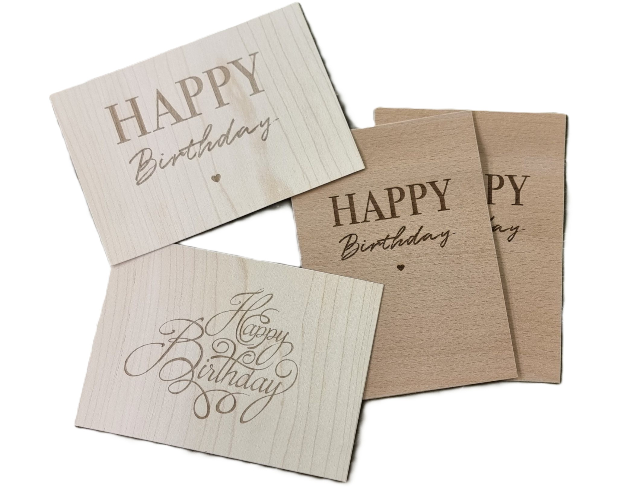 Hölzerne Grusskarten